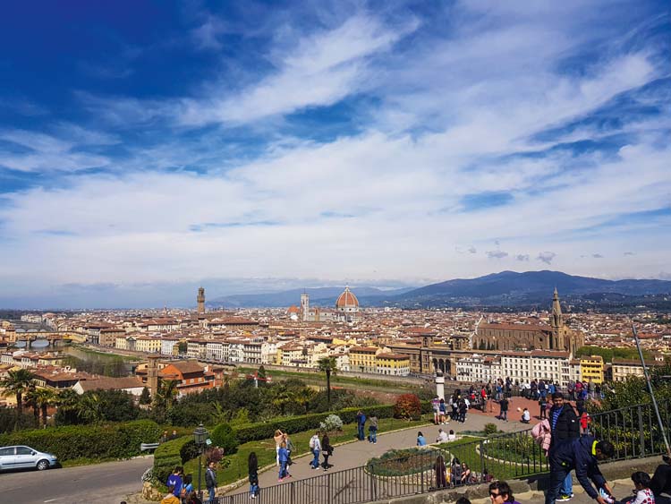 Utsikt över Florens från Piazzale Michelangelo.
