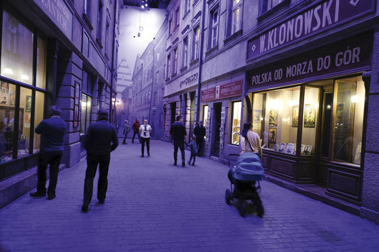 Polsk gata innan andra världskriget på Andra Världskrigsmuseet i Gdansk.