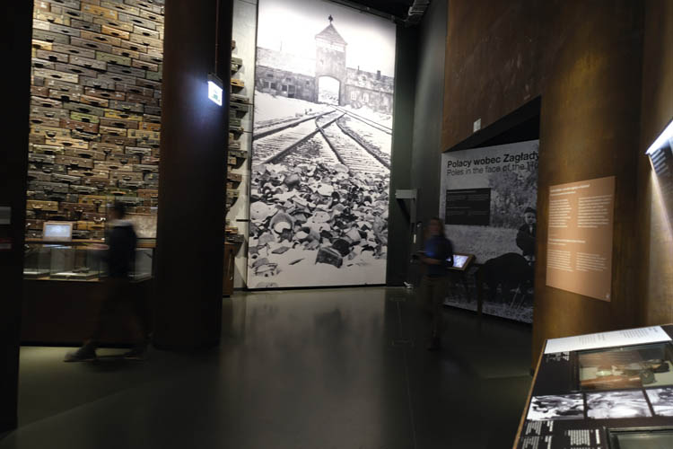 Förintelselägret Auschwitz på Andra Världskrigsmuseet i Gdansk.