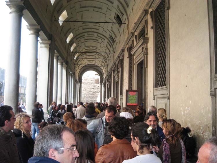 Galleria degli Uffizi i Florens utvändigt.
