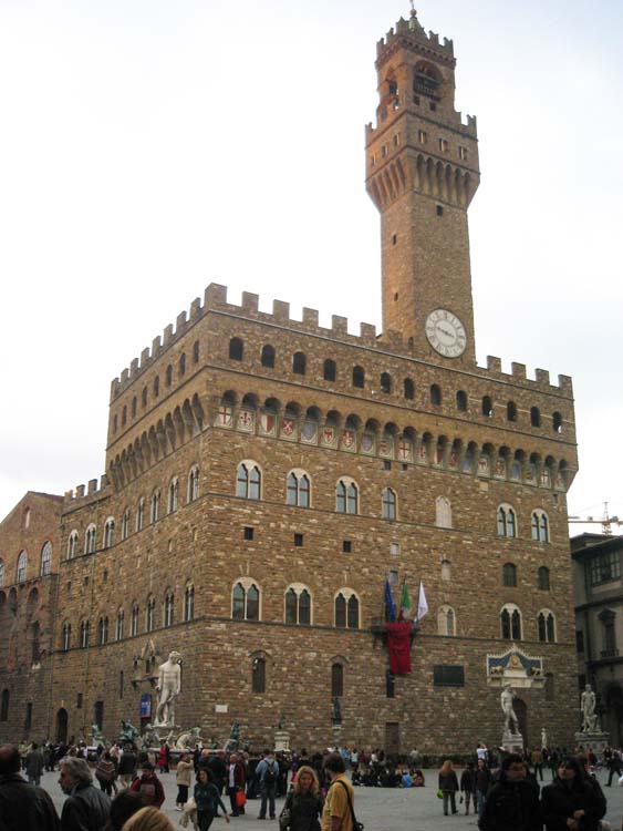 Palazzo Vecchio vid Piazza della Signoria.